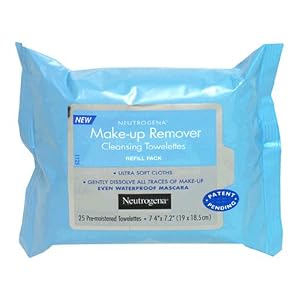 Neutrogena Make-Up Remover Cleansing Towelettes, Refill Pack, 25-Count Packs (Pack of 3)