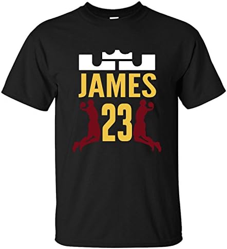 XBENG Men's 2016 Cleveland Cavaliers Lebron James Sports Short Sleeve T-shirt black S