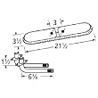 Oval Twin Stainless Steel Burner L-Shaped Venturi
