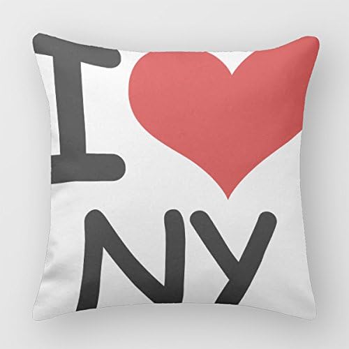 I Love Ny 18 Pillow Covers Square Decorative Pillowcase