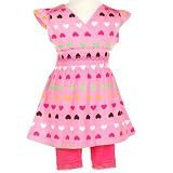 Little Girls Clothes HEART Top Leggings FLAPDOODLES Spring Outfit Girl 2T-6X