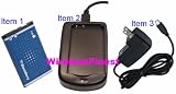 New Original Oem Rim Blackberry Battery C-s2 Cs2 1000mah Replacement for Blackberry Curve 8300 8320 8310 8330 8700c + External Battery Desktop Charger Cradle + Home Wall Ac Power Adapter Charger for External Desktop Charger