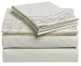 Touch of Paradise 300-Thread-Count 100% Cotton Sateen King Sheet Set with Embroidery, Sage