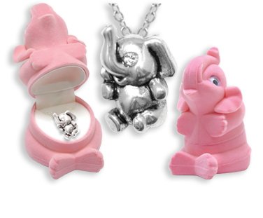 Click here to buy ELEPHANT Crystal Necklace in Pink Elephant Gift Box.