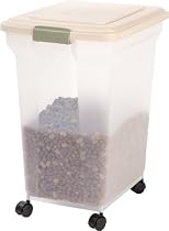 IRIS Premium Airtight Food Storage Container, Tan, Extra Large
