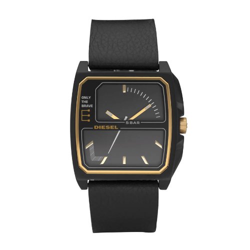 Diesel Herren-Armbanduhr XL Analog Leder DZ1431