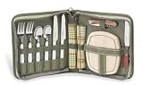 Picnic at Ascot 168H Hamptons Impulse Deluxe-Cheese Set Olive Tweed