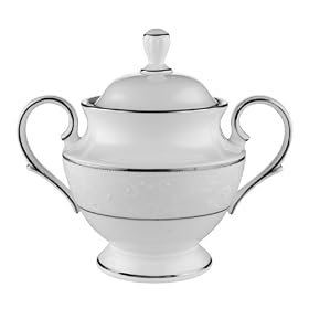 Lenox Opal Innocence Platinum-Banded Bone China Sugar Bowl by Lenox