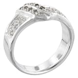 Round Cut Cz Scroll Sterling Silver Rings (size 6,7,8,9)