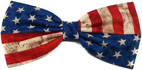 Patriotic Hair Bow Collection (Vintage Flag, Barrette)