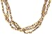 Triple line of Brown Freshwater Pearls and Crystals 19 Silver tone beads and hook