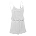 Women's Scoop Neck Sleeveless Strap Floral Lace Short Casual Playsuit Romper