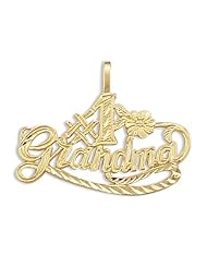 # 1 Grandma Mother 14k Yellow Gold Pendant Love Charm