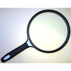 5 1/2" MAGNIFIER optical tool - MAP & NEWSPAPER - w/ergonomic cushion grip handle