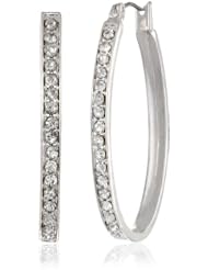 Kenneth Cole New York "Urban Rings" Pave Oval Hoop Earrings