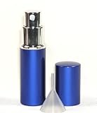 Blue 1/3 Oz (10 Ml) Travel or Purse Perfume Atomizer with Funnel