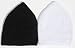 Set of Black  White One-size Turkish Muslim Islamic Kufi Hat Takke Peci Skull Cap