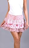 BOLU Tiered Floral Print Ruffle Skirt