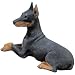 Sandicast� Doberman Pinscher Small Size Lying Black [Kitchen]