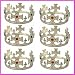 6 Gold Jeweled Prince King Crowns