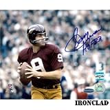 Sonny Jurgensen Autographed/Hand Signed Washington Redskins Moving in Pocket 8x10 Photo with HOF 83