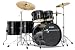 Tama Imperialstar 6-Piece Drum Set with Meinl Cymbals Hairline Metallic Black Complete Kit W/Hardware