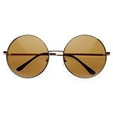Designer Inspired Large Oversized Metal Round Circle Sunglasses