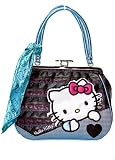 Womens Hello Kitty Black Pink Doctors Retro Lock Kiss Bag