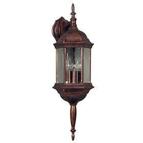 Kenroy Home 16267RST Custom Fit 5-In-1 3-Light Wall Lantern, Rust