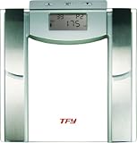 Best Price TFY 400 Pound Tempered Glass Scale with Body Composition Analyzer - Measures Body Fat, Hydration, Muscle and Bone Mass - Five Athletic Modes - 12 Personal Profiles