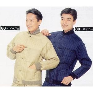 キルト防寒インナー　上着　(防寒シャツ・防寒インナー/ネイビー・Lサイズ)　80