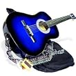 38" BLUE Student Acoustic Guitar Starter Package, Guitar, Gig Bag, Strap, & DirectlyCheap(TM) Translucent Blue Medium Guitar Pick