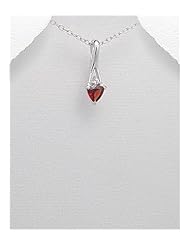 Heart White Topaz Pendant Necklace In 92.5 Sterling Silver