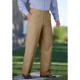 KingSize Big & Tall Expandable Waist Khakis Plain Front