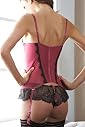 Autograph Exclusive Chantilly Lace Basque with Silk