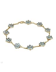 Yellow Gold 7.5 CTW Topaz Ladies Bracelet. Length 7 in. Total Item weight 7.6 g.
