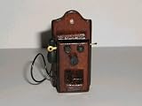 Old Style Wall Telephone Wooden Dolls House Furniture 1/12th Scale