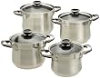 Ballington Stainless Steel Set of 4 Stock Pots with lids