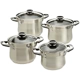 Ballington Stainless Steel Set of 4 Stock Pots with lids