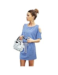 Strapless Acrylic/Spandex Off the Shoulder Summer Mini Dress 
