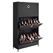 Whitmor 3 Tier Shoe Cabinet Black