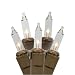 Set of 100 Clear Mini Christmas Lights - Brown Wire