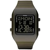 Fossil Men's JR1272 Green Polyurethane Quartz Watch with Digital Dial