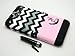 Motorola XT907 Droid RAZR M Hybrid Impact Dual Layer Case Pink Chevron Anchor Black Skin Cover