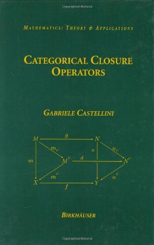 Categorical Closure Operators (Mathematics: Theory & Applications)