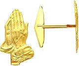 14K Gold Praying Hands Cuff Links