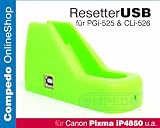 Produkt-Bild: USB-Chipresetter f&uuml;r Canon CLI-526 und PGI-525 Patronen, resettet Patronen von Canon PIXMA iP4850, iP4950, iX6550, MG5120, MG5150, MG5220, MG5250, MG5350, MG6120, MG6150, MG6250, MG8120, MG8150, MG8250, MX715, MX885, MX895