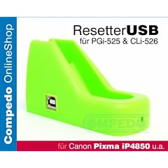 USB-Chipresetter f�r Canon CLI-526 und PGI-525 Patronen, resettet Patronen von Canon PIXMA iP4850, iP4950, iX6550, MG5120, MG5150, MG5220, MG5250, MG5350, MG6120, MG6150, MG6250, MG8120, MG8150, MG8250, MX715, MX885, MX895