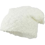 Deep Crown Popcorn Pattern Reversible Beanie - White