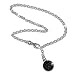 SilberDream Fußkette Glitzer Kugel schwarz 25cm 925 Sterling Silber Fußkettchen SDF010S